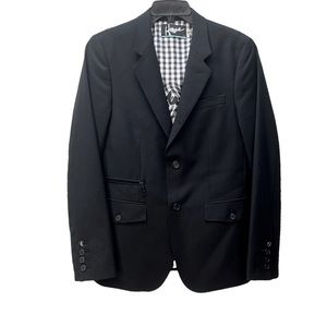 Howe House of Howe Black Blazer Sports Jacket with Check Lining Men’s Size 38